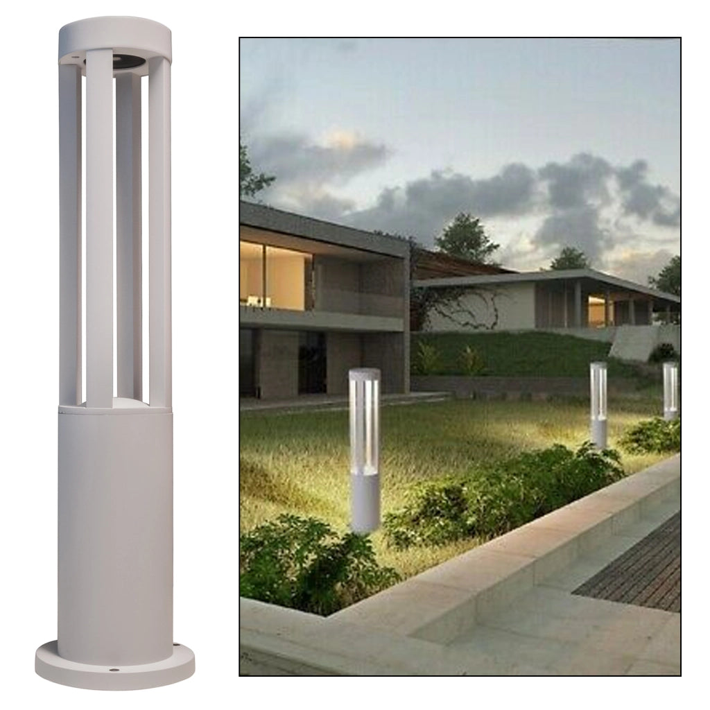 Lampione LED 12W esterno IP65 lampioncino luce giardino cortile viale 60cm 230V BIANCO 3000K