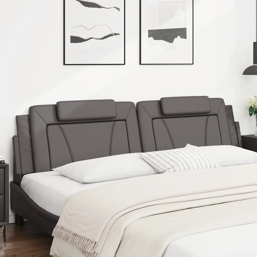 Cuscino Testiera Viana Grigio 200 cm in Similpelle CFW9110380