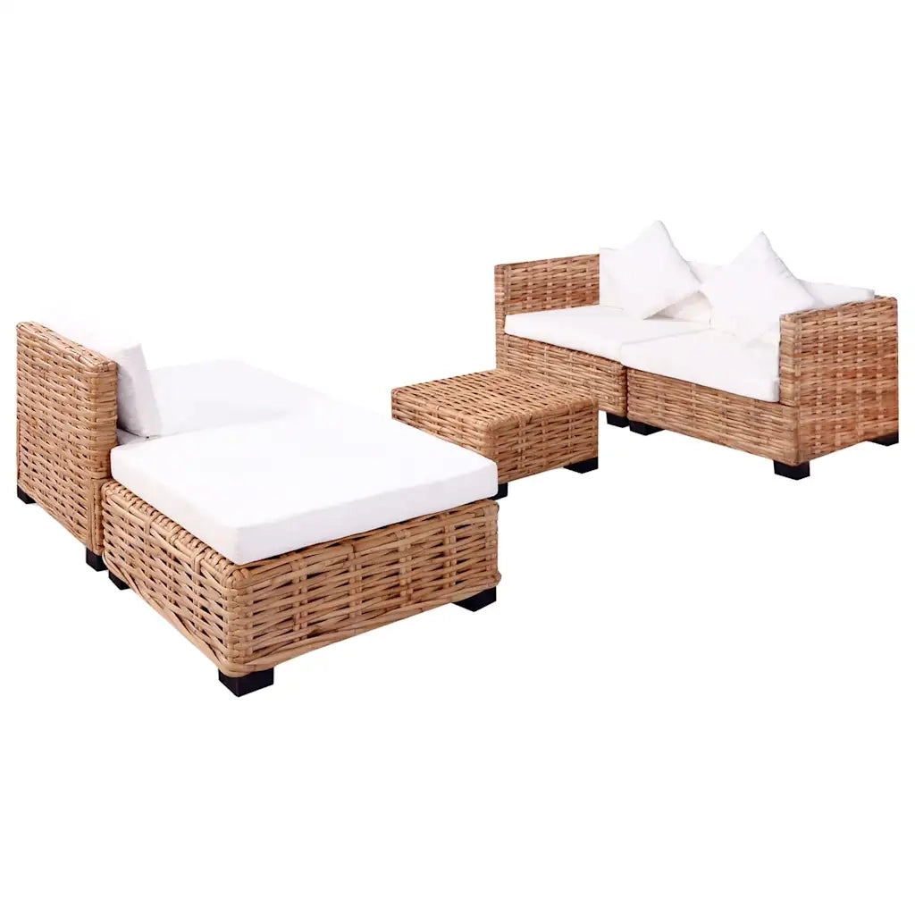 Set Divano 14 pz in Rattan Naturale cod mxl 39317