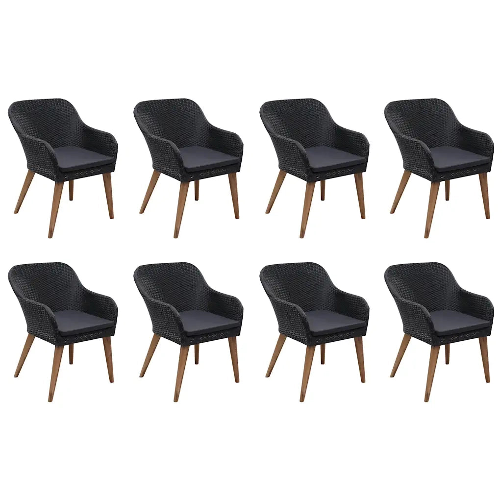 Set da Pranzo da Giardino 9 pz Nero cod mxl 42181