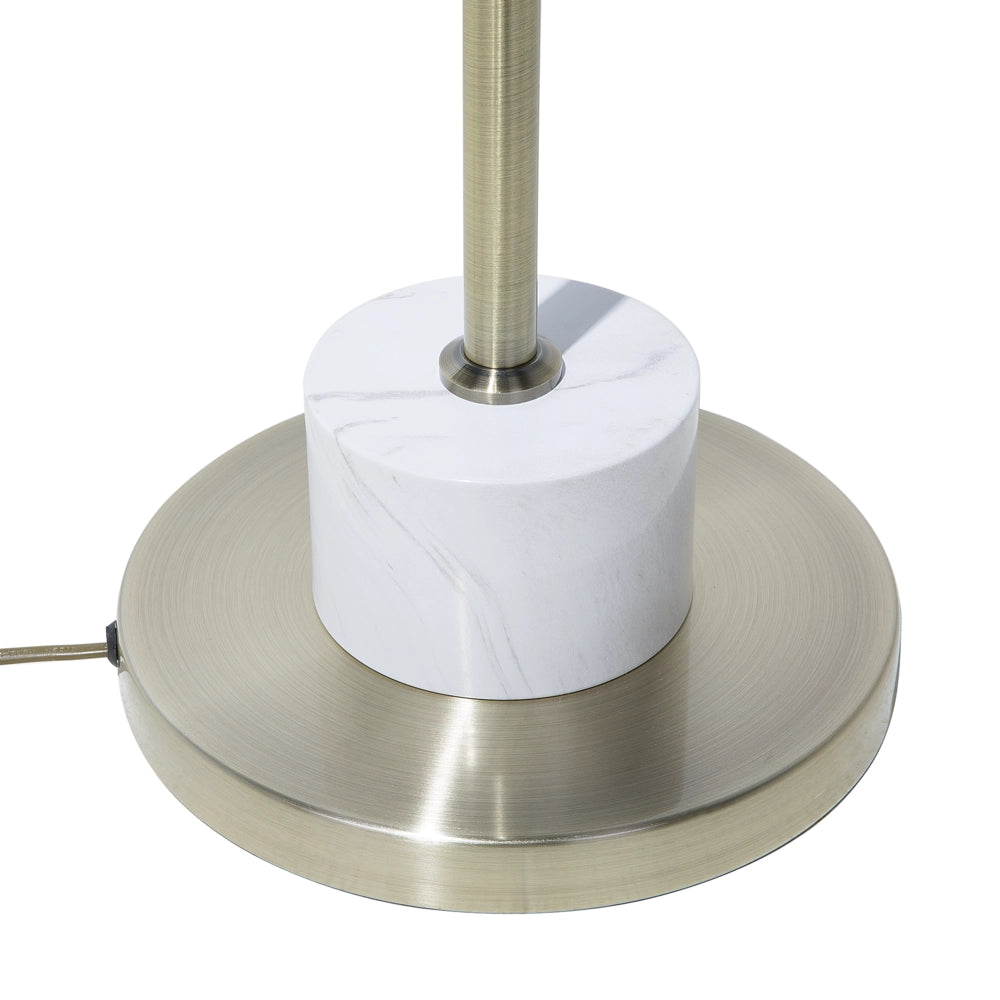 Lampada da Terra Ottone Metallo 160 cm Gabbia Geometrica Paralume Industriale Luce