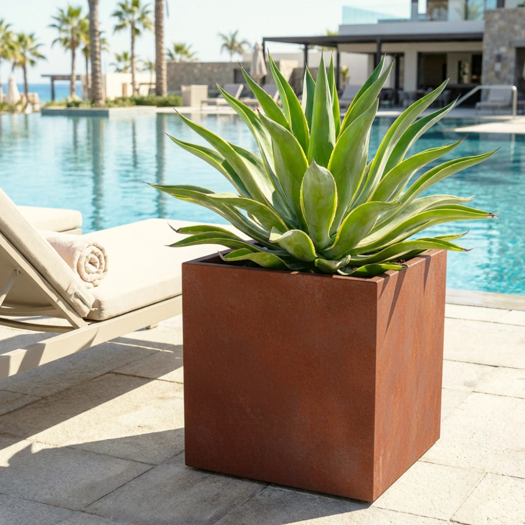 Fioriera Vaargel in Acciaio Corten Portafiori 60x60x60 cm - Marrone Ossidato casa.pro