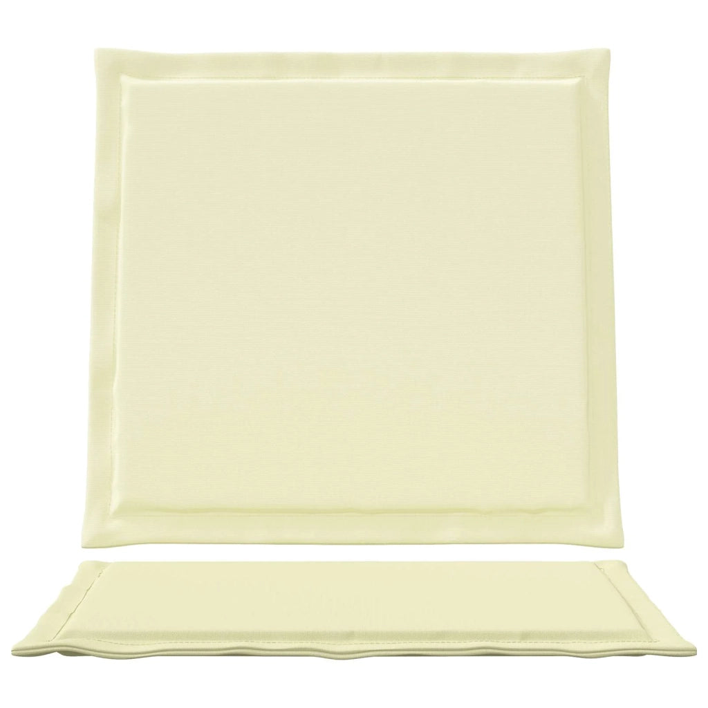 Cuscini per Seduta e Schienale 4 pcs Crema 47 x 45 x 2 cm