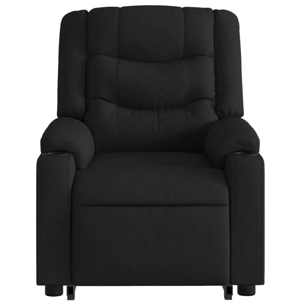 Poltrona Alzapersona Massaggiante Elettrica Nera in Tessuto 3206584