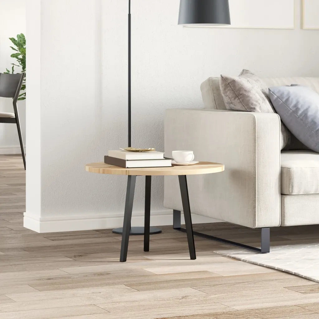 Piano Tavolo Rotondo Ã˜60x2 cm in Legno Massello di Acacia
