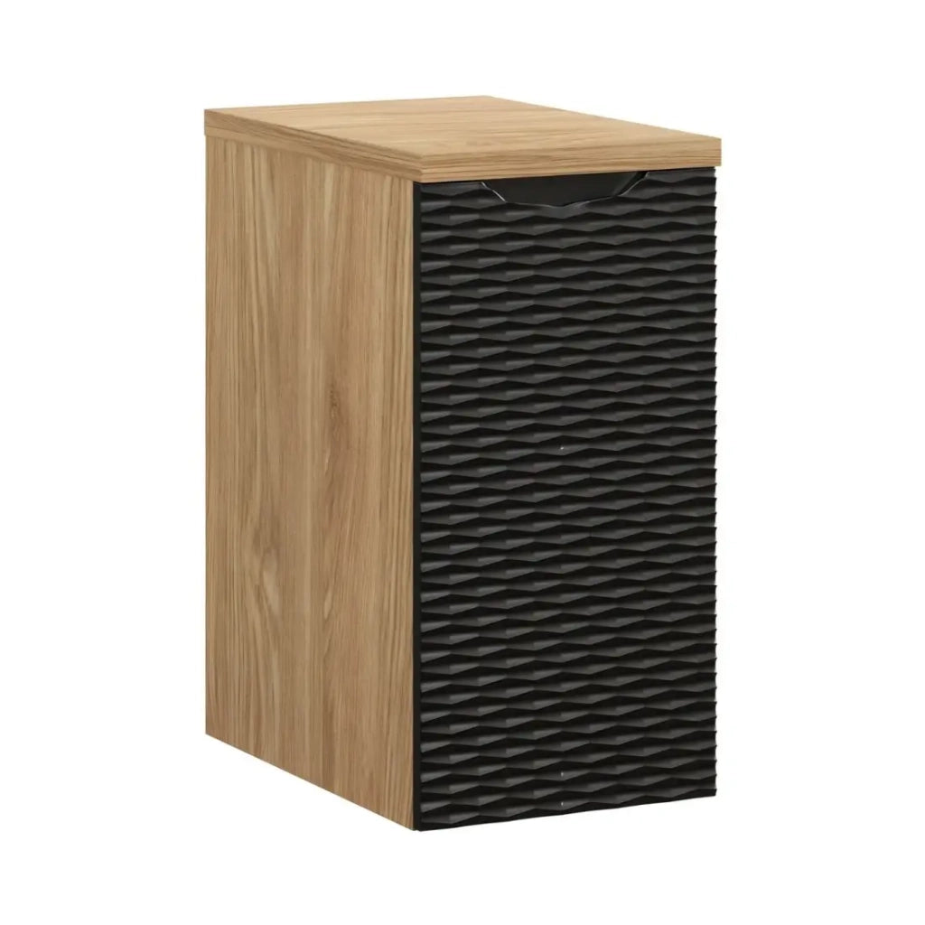 Set per il bagno YOKA nero: mobiletto 30 cm + piano per lavabo