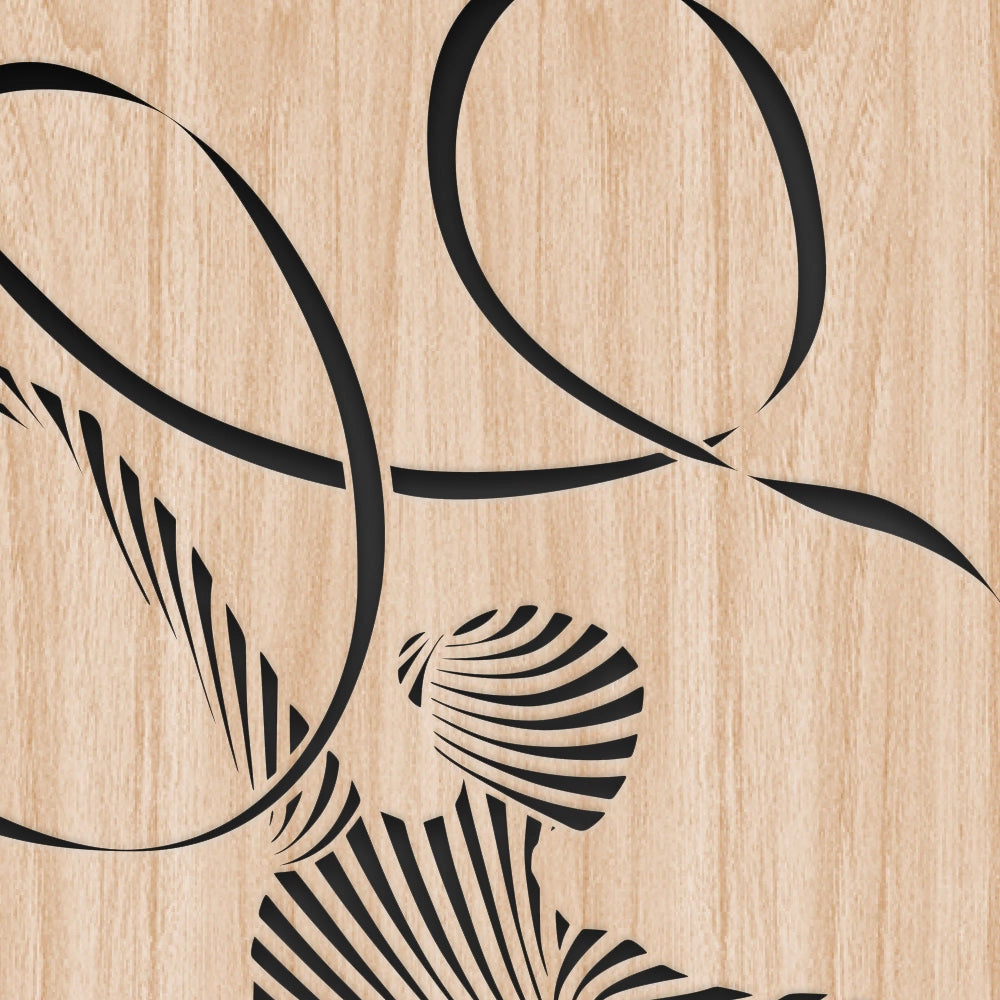 BALLERINA - Quadro arredo LASERCUT composito Legno e PVC Misura: 60x60 cm