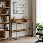 Scrivania con Spazio di Archiviazione Legno di quercia 8008030