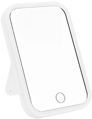 Specchio di trucco portatile con illuminazione, Riscaldabile e illuminato specchio di viaggio, Specchio di bellezza portatile e illuminato, Schermo touchscreen illuminato, Specchio cosmetico LED pieghevole per tavolo con illuminazione