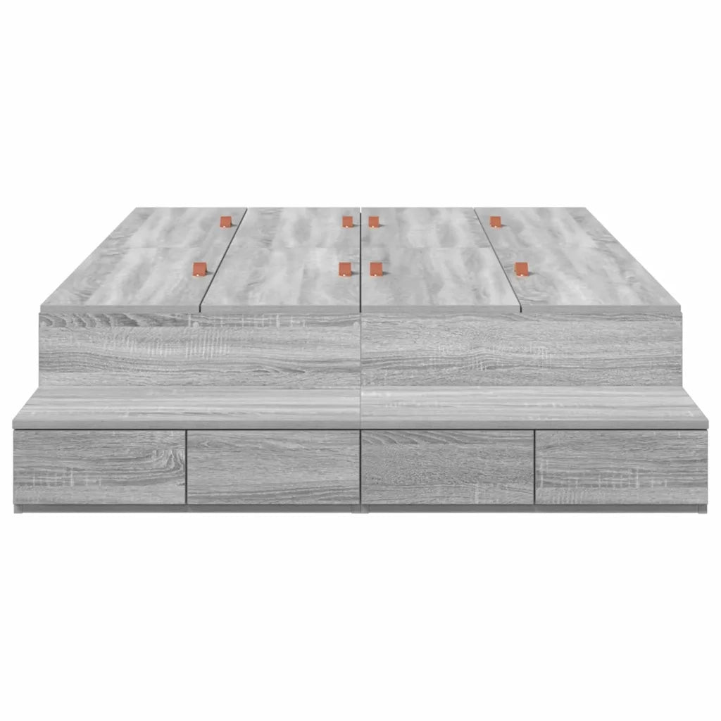 Struttura letto con contenitore Grigio Sonoma 120 cm 3335690