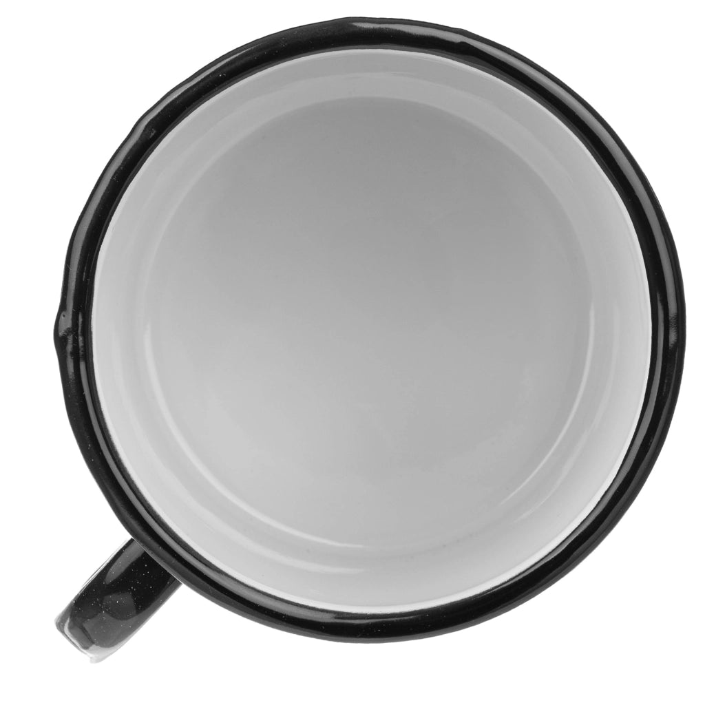 Tazza smaltata KADAX da 400 ml, 8 cm, stile retrò, con manico.