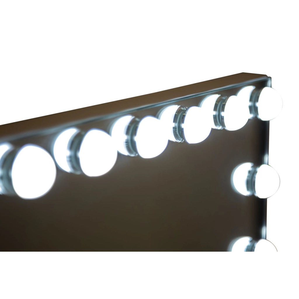 Specchio da Tavolo VKH1055, Bianco, Vetro, 55x14x43 cm