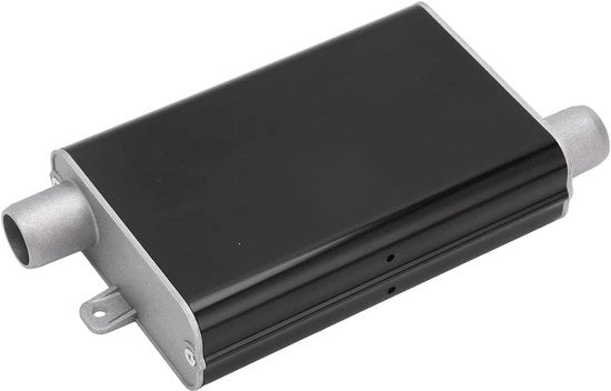 Hulpkachel Uitlaatpijp Uitlaatverwarming Geluiddemperset 24mm Prestazioni affidabili Riduzione del rumore Resistente alla ruggine Adatto per Eberspacher Airtronic D2 D4 D4S (Nero)