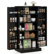 Mobile da cucina con 2 ante e dispositivi anti-ribaltamento contenitore-Mobile credenza per soggiorno Nero