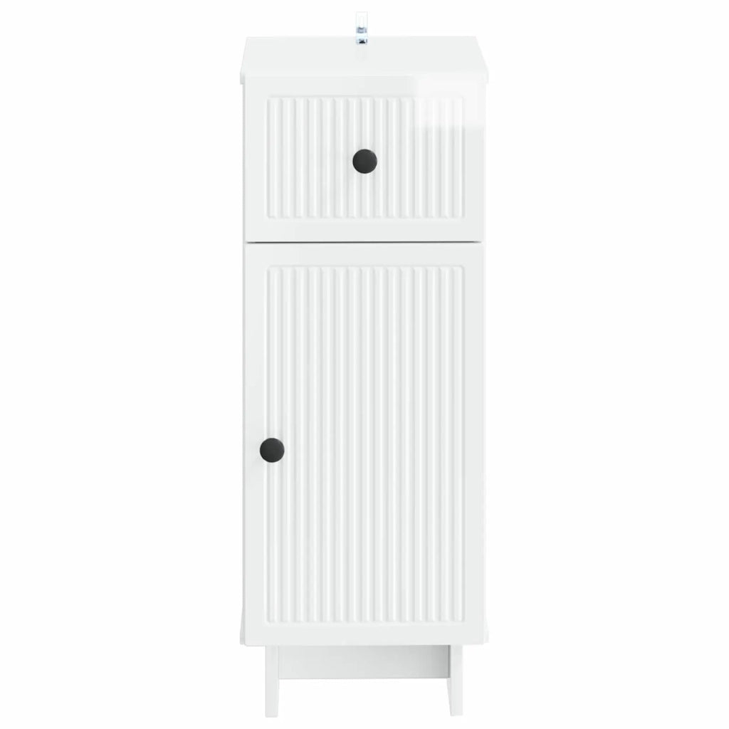 Mobiletto da Bagno EDE Bianco Lucido 30 x 31 x 80 cm 895949