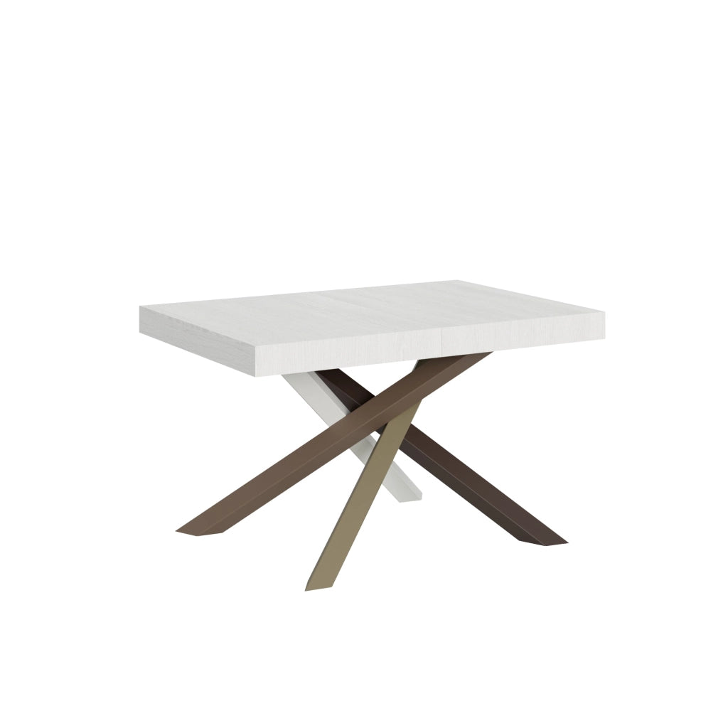 Tavolo Allungabile 120-224x90x77 cm Volantis Bianco Frassino Telaio 4C