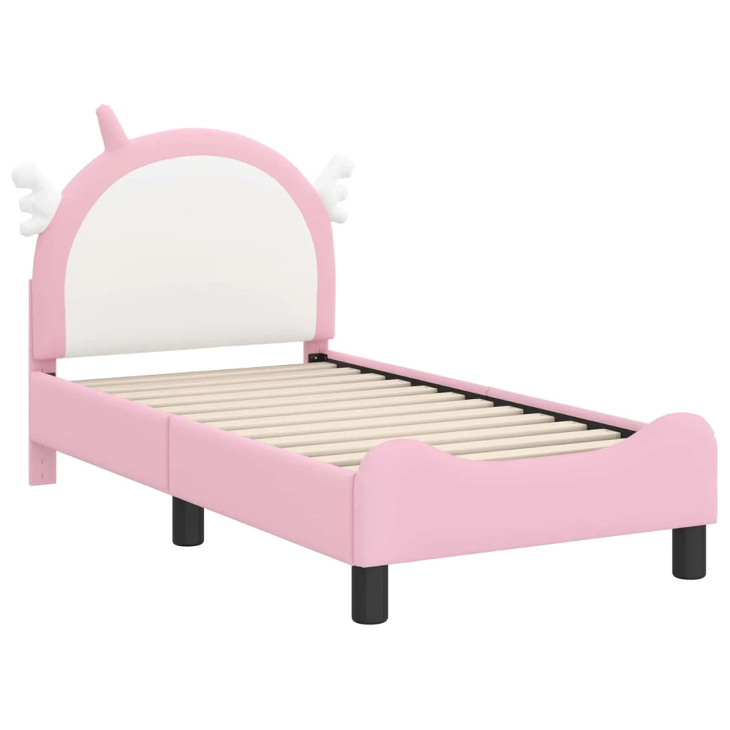 Struttura letto per bambini con testata-Giroletto per bambini Rosa 70 x 140 cm PU 296934