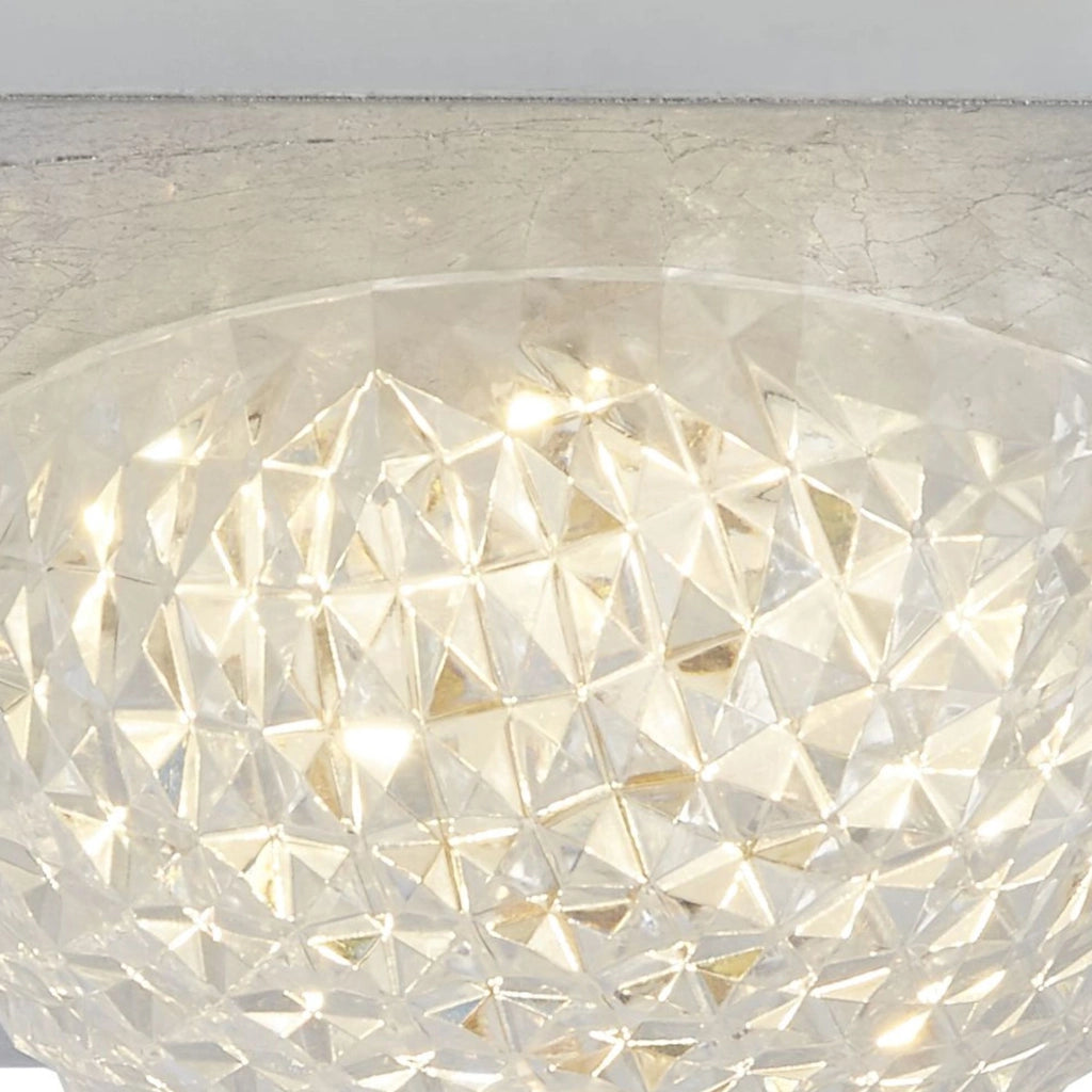 Plafoniera Celestia Acciaio Argento Policarbonato Trasparente Led 6,5W 3000K