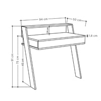 Scrivania da parete 94x50x91 cm Cowork antracite con cassetto