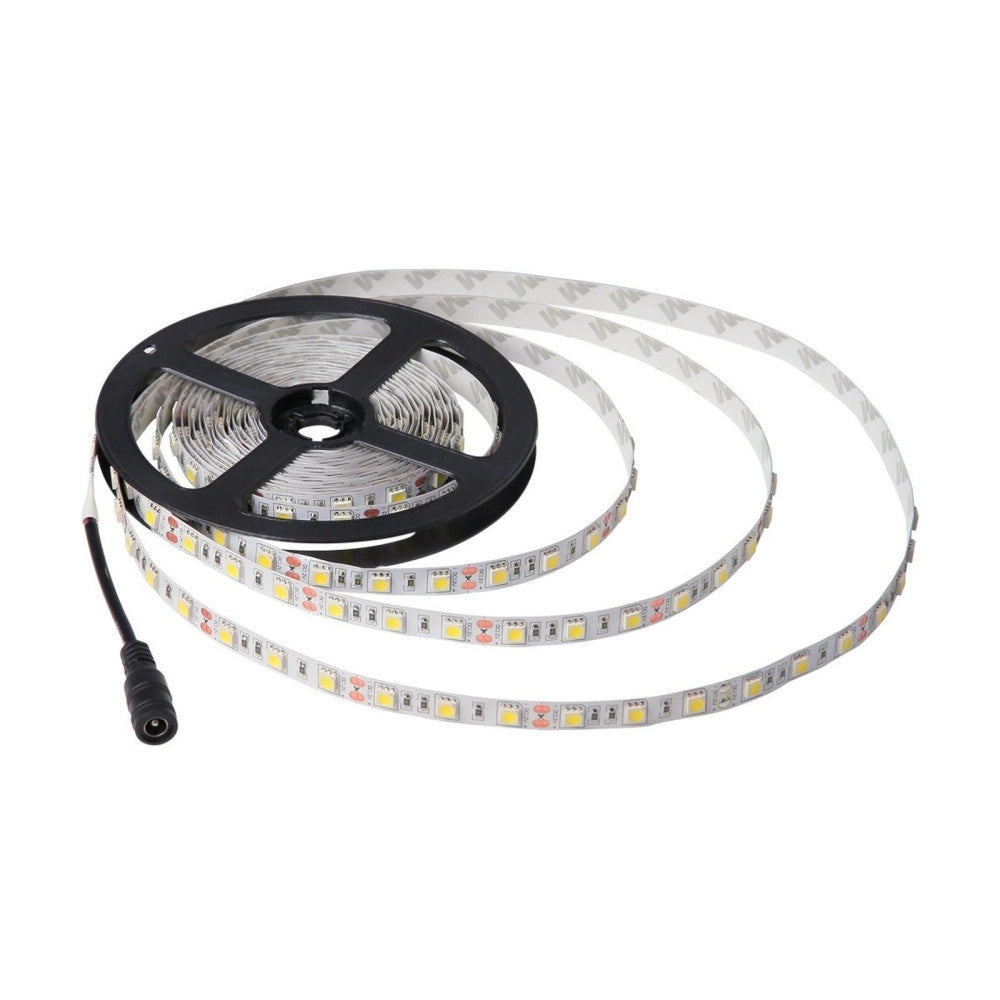 Trade Shop - Bobina Striscia Strip Led 5050 Flessibile 5m Adesiva Luce Interno Esterno Ip65 -