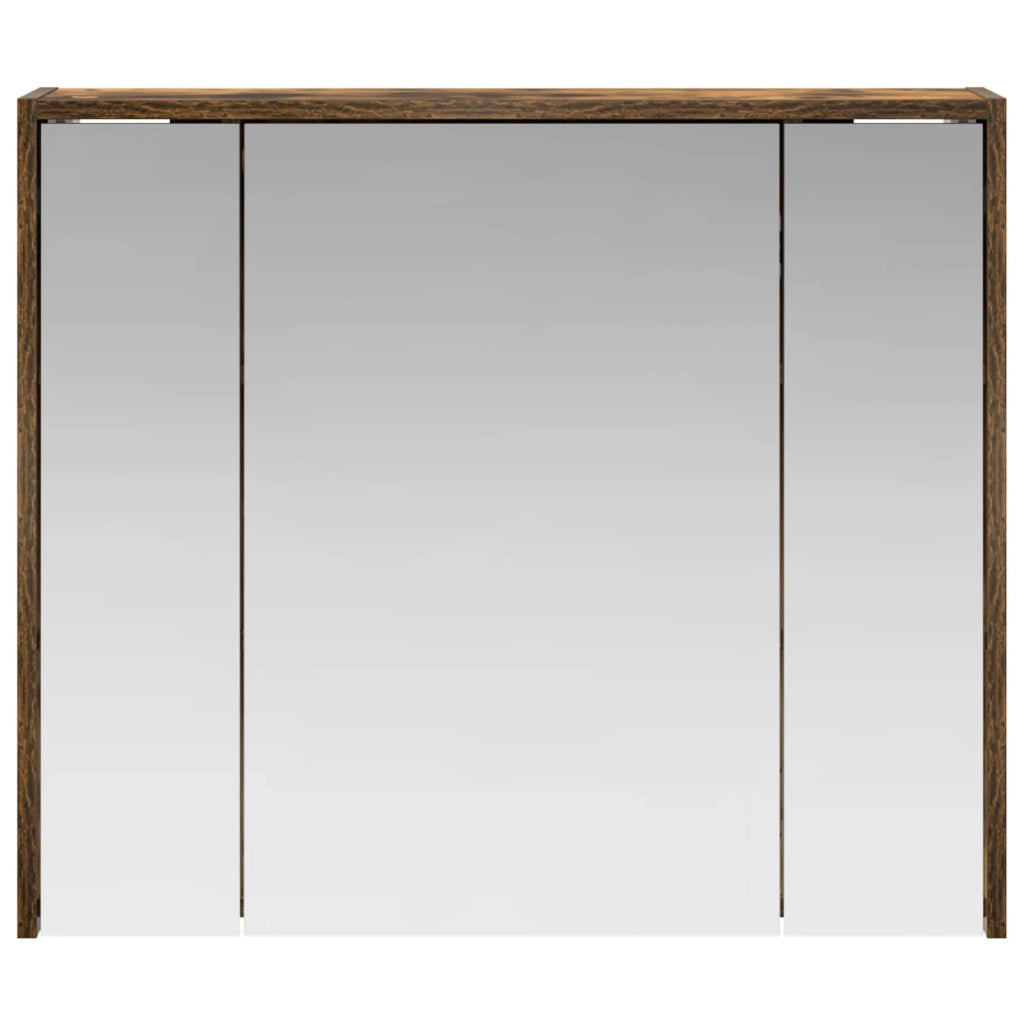 Mobiletto per specchio da bagno Rovere fumé 73,5 x 16 x 62,5 cm 889171