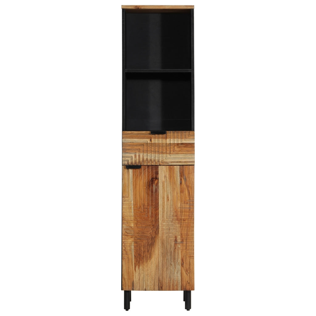 Mobile da bagno 38x33x160 cm in legno massello di acacia