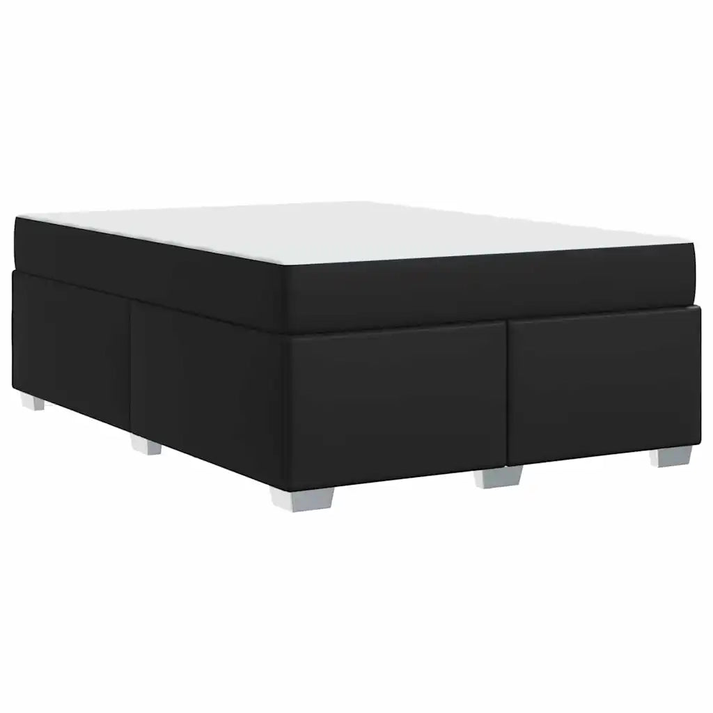 vidaXL Struttura del letto Nero 140 x 200 cm Pelle sintetica