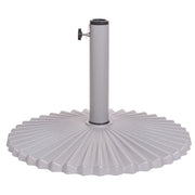 Base per ombrellone in acciaio scanalato verniciato a polvere, resistente alle macchie e all'acqua, con palo regolabile, grigio