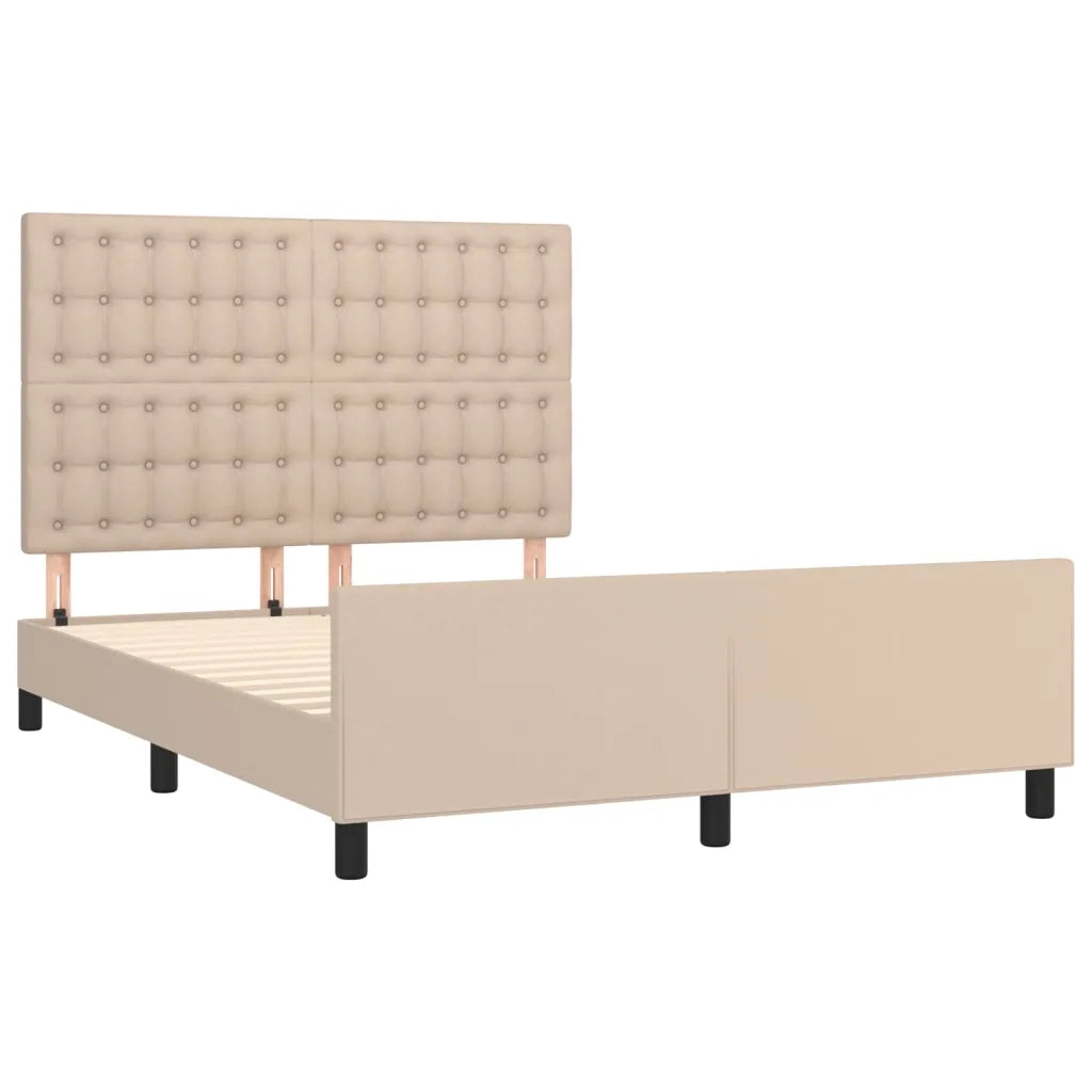 Giroletto con Testiera Cappuccino 140x190 cm in Similpelle