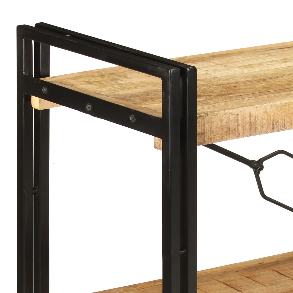 Libreria a 3 Ripiani-Scaffale per Libri-Mobile di Stoccaggio 140x30x80 cm in Legno Massello di Mango