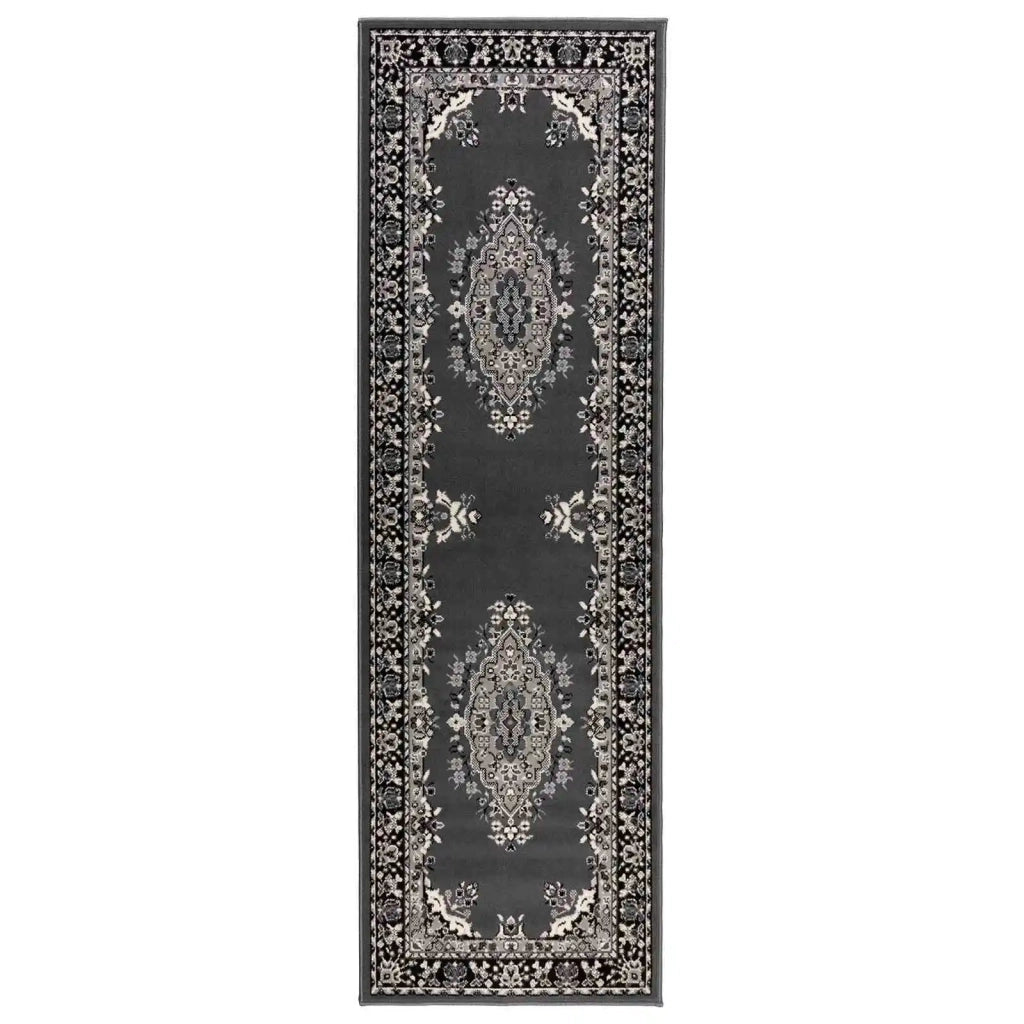 Tappeto Runner FLORNES Tessuto Grigio 67 x 150 cm PP 7 mm 42057527