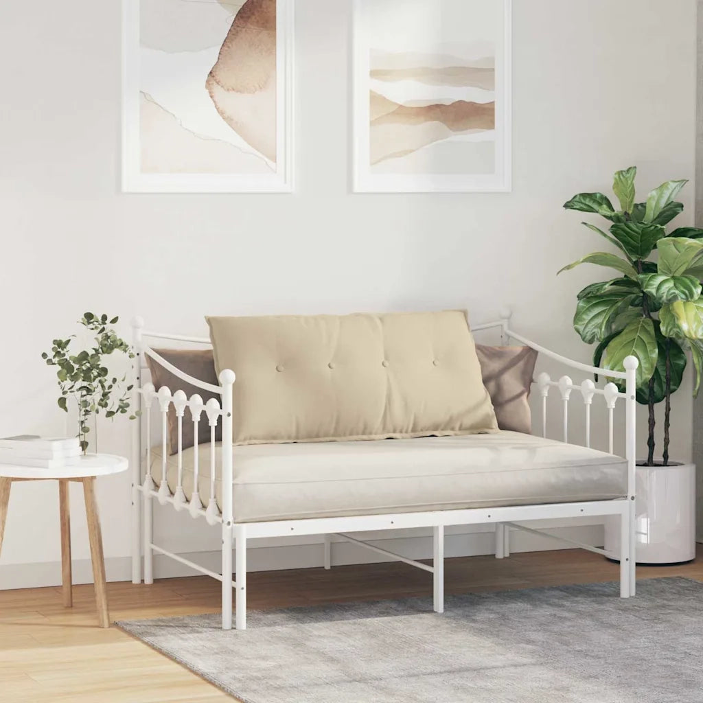 Cuscino per Schiena | Cuscino dorsale Crema 100 x 50 cm Tessuto in Microfibra
