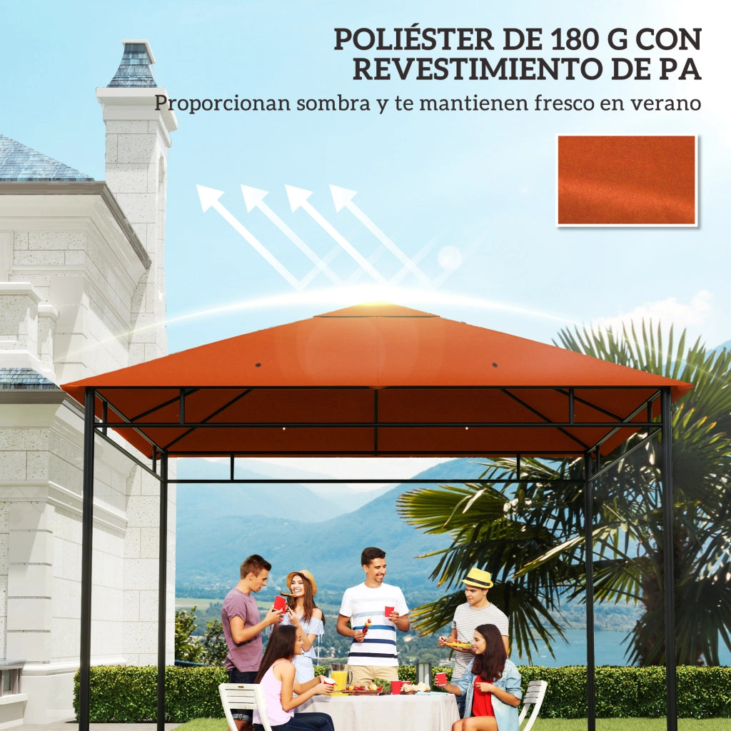 Copertura per Gazebo ¨C zephmum ¨C Arancione 300x300 cm