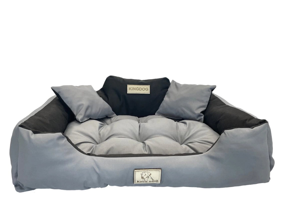 AIO FACTORY 75x65 cm KINGDOG Cuccia per cani impermeabile personalizzabile Grigio scuro
