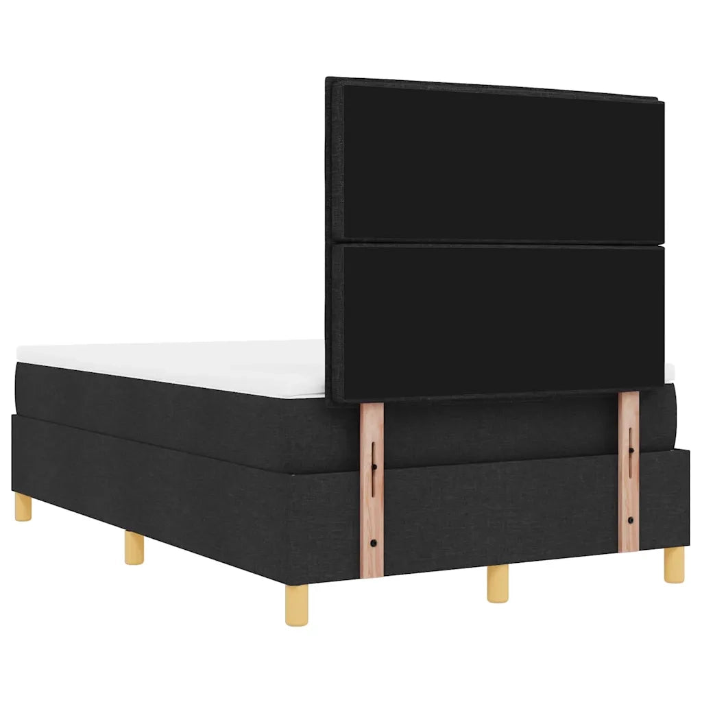 Letto a molle con testiera Nero 190 x 120 cm Tessuto 3344207