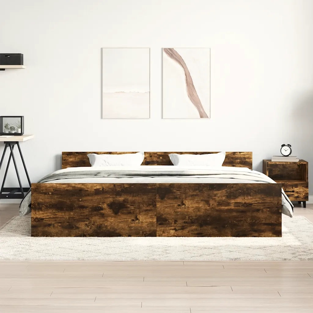Giroletto con Testiera e Pediera Rovere Fumo 200x200 cmcod mxl 84032
