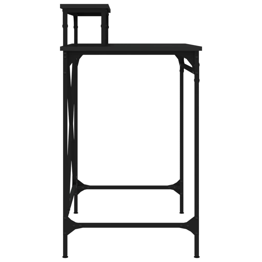 Scrivania tavolo postazione di lavoro scrivania per computer mobile da studio 80 x 50 x 90 cm legno ingegnerizzato e ferro nero 02_0023923