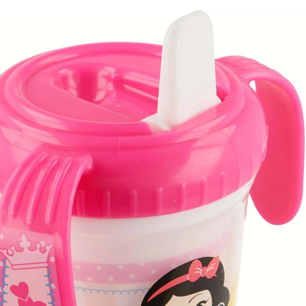 Tazza da 320 ml Decorazione Principesse Fatate per Bambini con Punta e Maniglie Rosa Princess