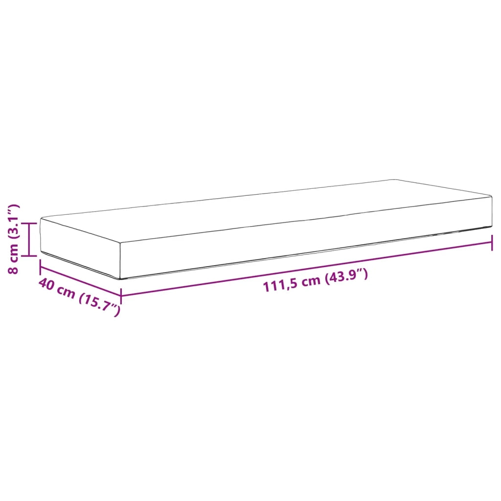 Cuscino da Sedia Esterno Crema 115 x 40 x 8 cm 100% Poliestere 900967