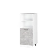 Vicco Dispensa universale Calcestruzzo 60 cm con ripiani aperti e anta