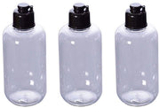 Set di Flessi in Plastica Leggera - Flessi Riciclabili - Coperchio Rotativo - 300ml - Adatti per Shampoo e Lotion - Ideali per l'Uso di Viaggio - Set da 3