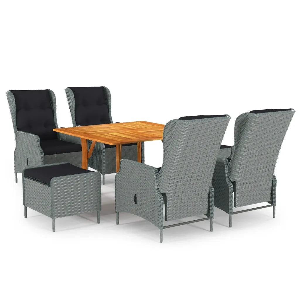 Set Mobili da Pranzo per Giardino 7 pz Grigio Chiaro cod mxl 69162