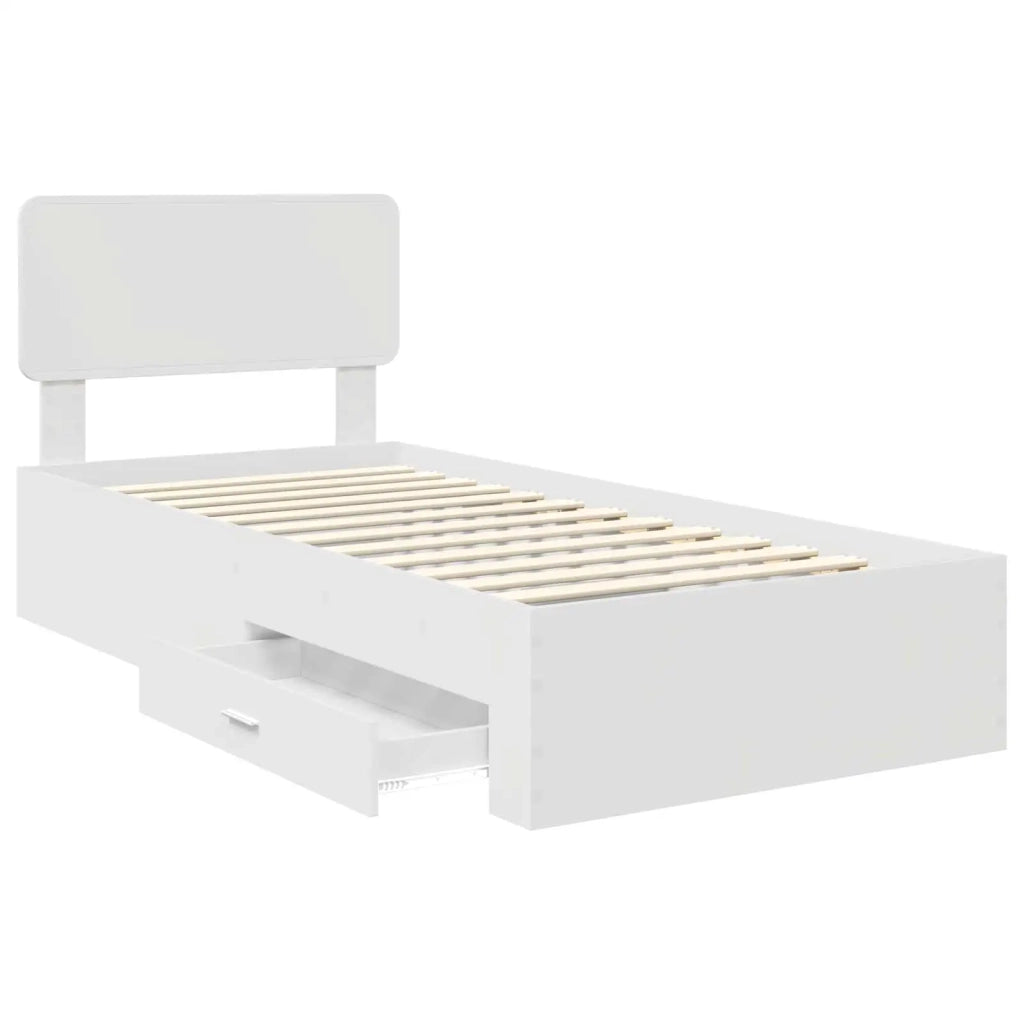 Struttura del letto Bianco 90 x 190 cm Legno multistrato