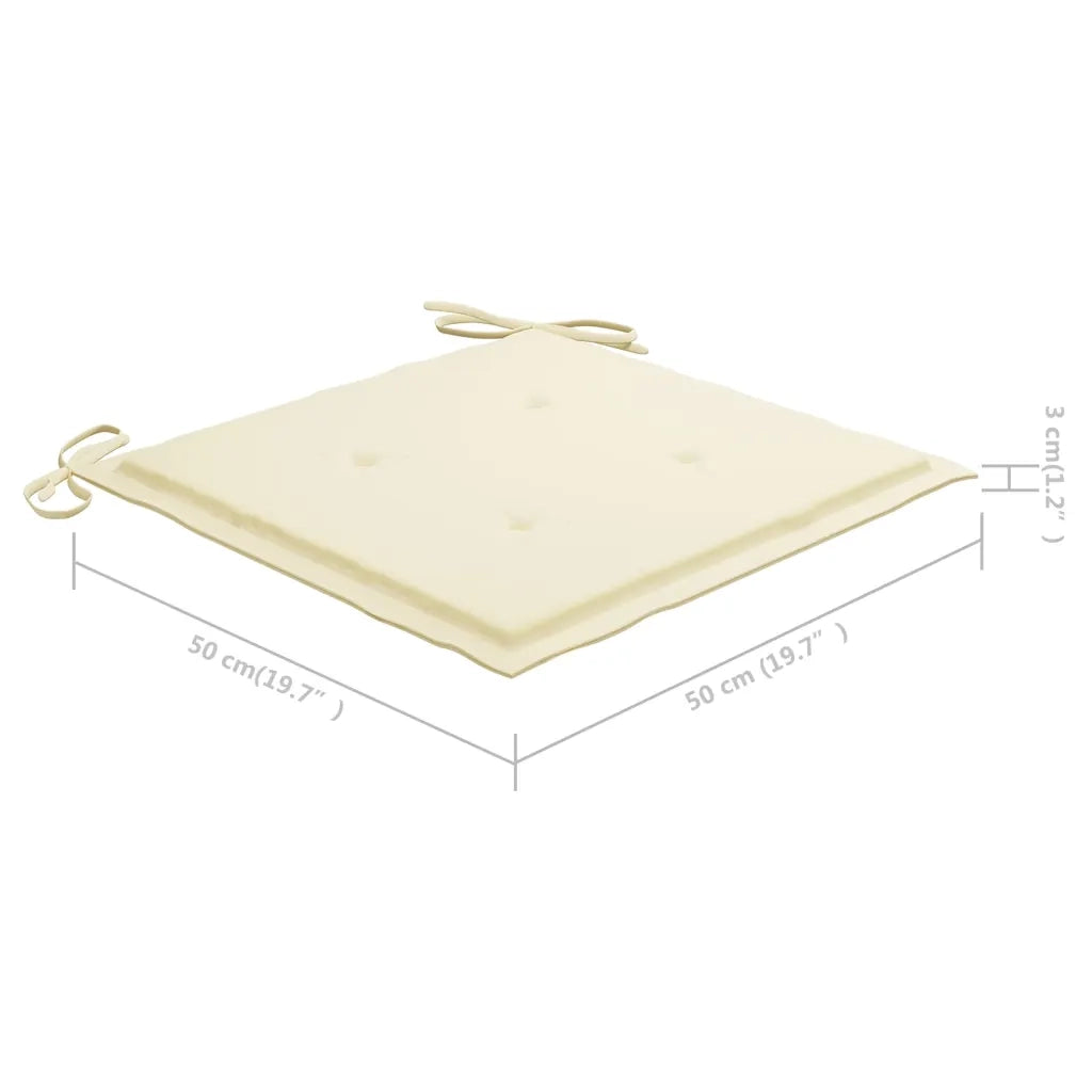 Sedie da Pranzo da Esterni con Cuscini 4 pz Massello di Acacia cod mxl 8550