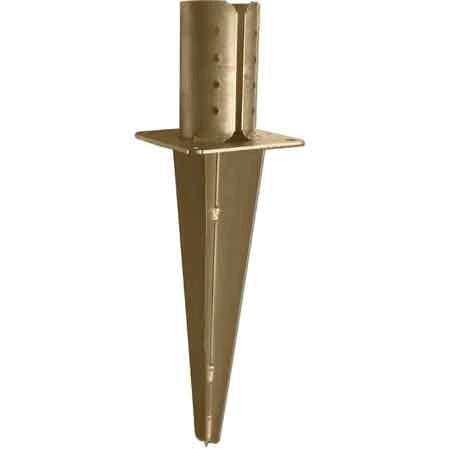 SUPPORTO PER PALI CON ANCORAGGIO AL TERRENO mm 80x40h