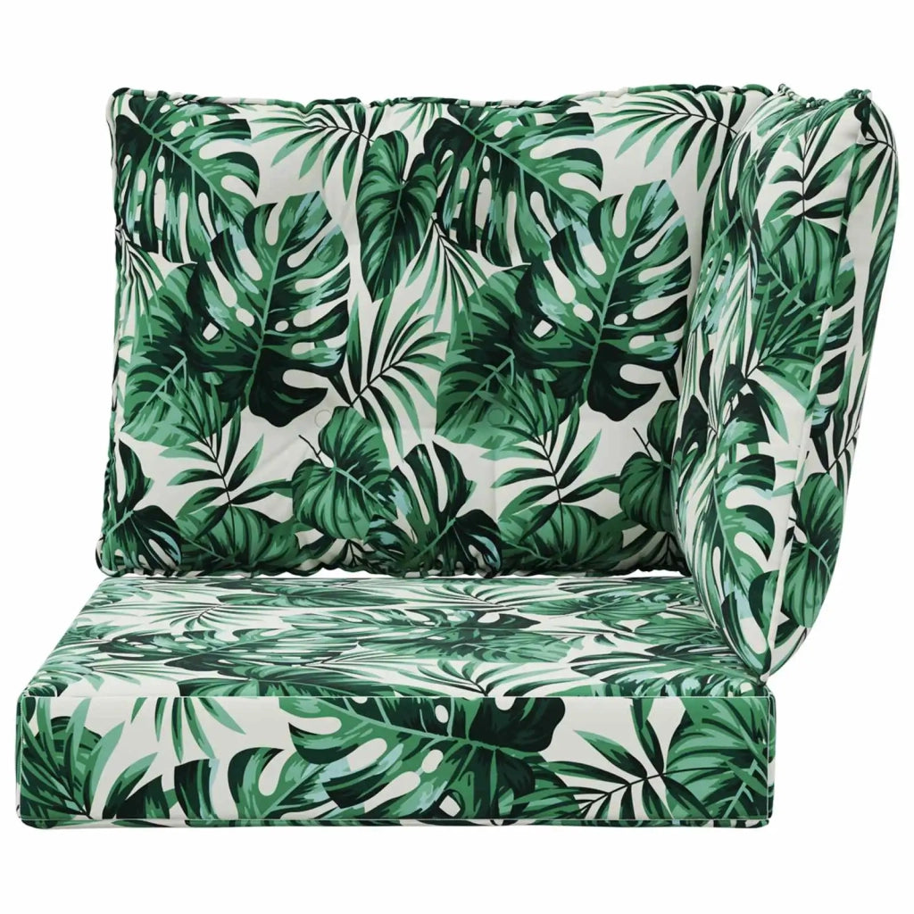 Cuscino per divano da esterno 3 pcs Motivo Foglia Poliestere 900807