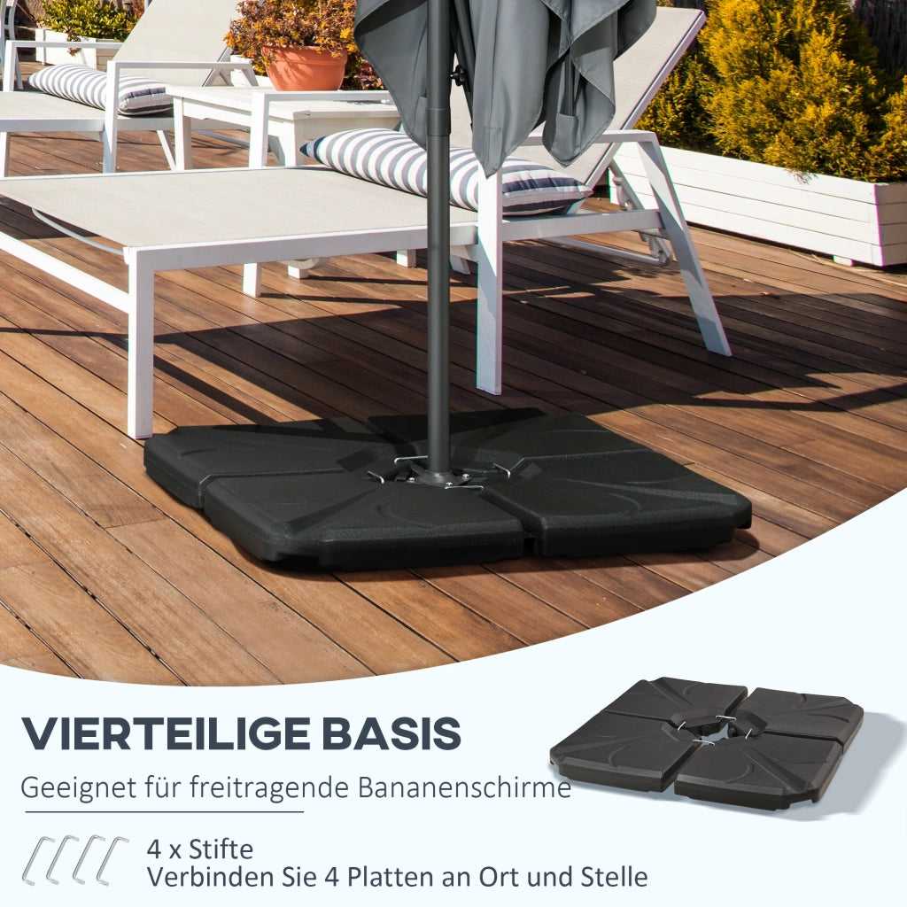 Base per ombrellone ¨C zephmum ¨C Nero, Plastica, 103x103x8,3 cm