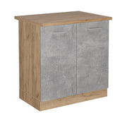 Vicco Mobile lavello cucina Calcestruzzo 80 cm , PL Rovere