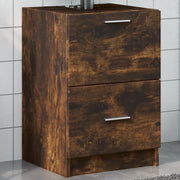 Mobile Lavabo Rovere Fumo 80x33x60 cm in Legno Multistrato