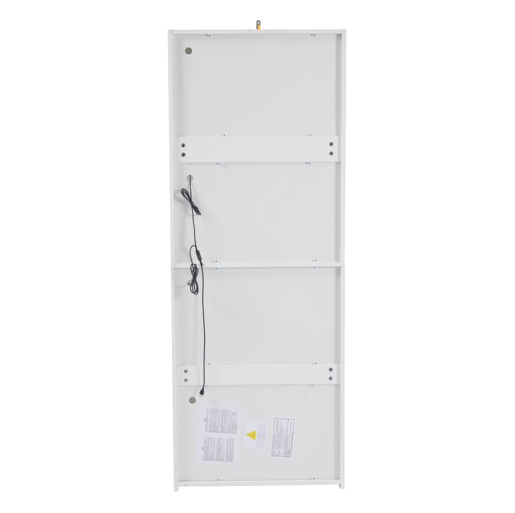 Vetrina LED 61x42x162 cm con 2 ante e ripiani regolabili bianca HOMVRA